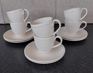 Kop en schotel Wedgwood, model Windsor, zes stuks beschikbaar voor biedingen