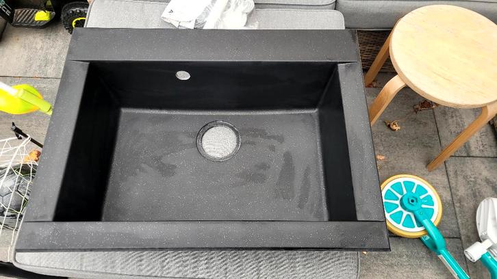 spoelbak - nieuw!, Huis en Inrichting, Keuken | Keukenelementen, Nieuw, Minder dan 100 cm, 50 tot 100 cm, 25 tot 50 cm, Zwart