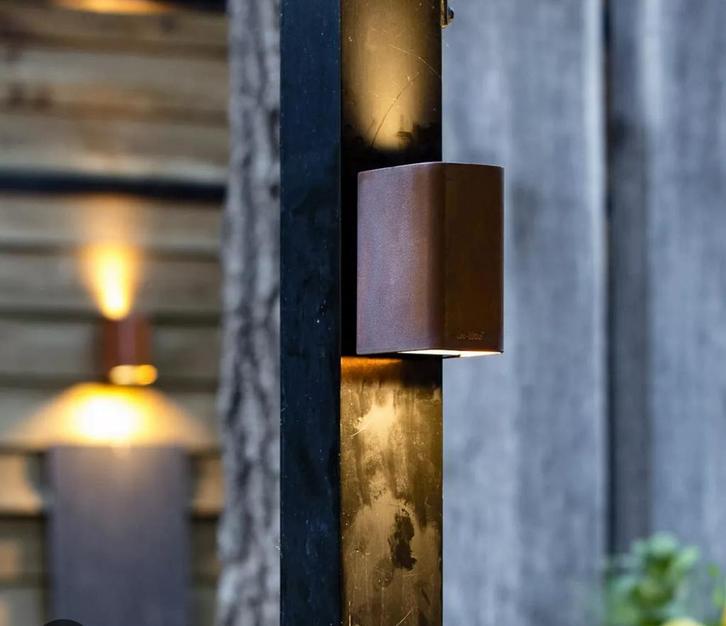 In-Lite Ace Up-Down Corten - Nieuw in Doos!, Tuin en Terras, Buitenverlichting, Nieuw, Wandlamp, Staal, Led, Ophalen of Verzenden