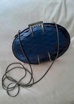 Maison DuPosh Slangenleren Clutch - Blauw, Ophalen of Verzenden, Zo goed als nieuw, Blauw, Avondtasje