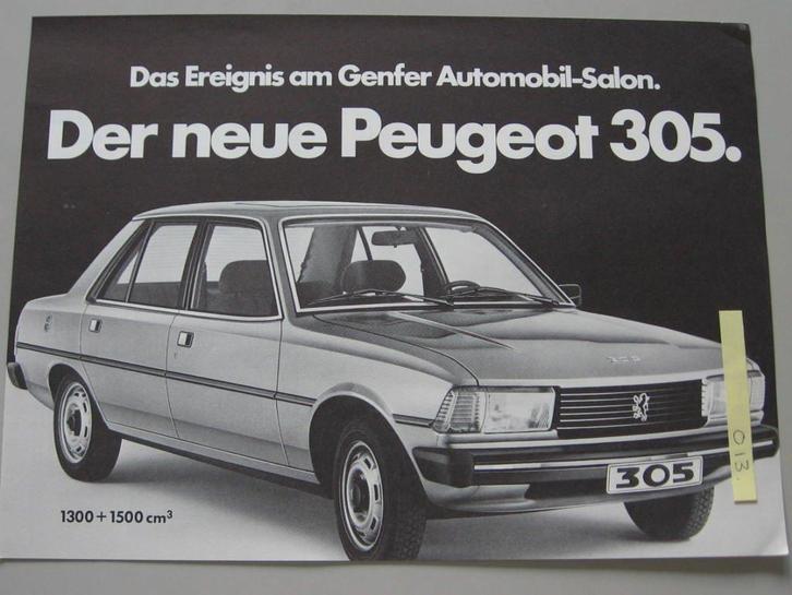 PEU 013, Peugeot 305, advertentie 1978, knipsel, Boeken, Auto's | Folders en Tijdschriften, Zo goed als nieuw, Peugeot, Ophalen of Verzenden