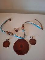 Sierraden set (ketting, oorbellen en ring), Sieraden, Tassen en Uiterlijk, Antieke sieraden, Ophalen, Overige materialen