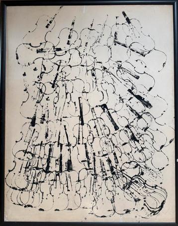 Violons - Origineel schilderij op doek beschikbaar voor biedingen