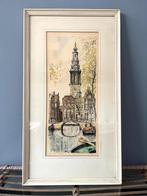 Zuiderkerk Amsterdam - ingekleurde ets, Antiek en Kunst, Ophalen of Verzenden