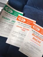 Oscar Peterson Buddy Rich 3 flyers 60’s, Foto of Kaart, Gebruikt, Ophalen of Verzenden