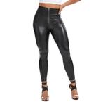 Zwarte kunstleren dames legging leren strakke broek sexy, Verzenden, Nieuw, Zwart, Lang