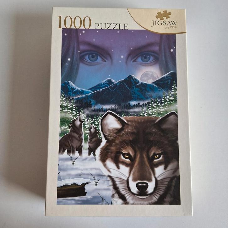 Jigsaw puzzel wolf - 1000 stukjes, Hobby en Vrije tijd, Denksport en Puzzels, Gebruikt, 500 t/m 1500 stukjes, Ophalen of Verzenden
