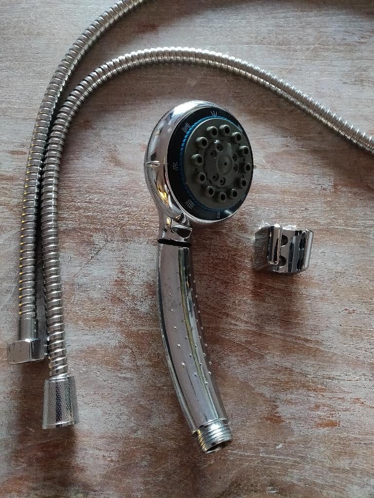 Douchekop met slang en houder NIEUW, Ophalen of Verzenden, Nieuw, Rvs, Douche