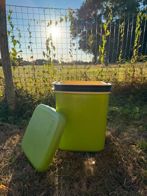 Vintage Curver koelbox - groen met zwart, Caravans en Kamperen, Koelboxen, Gebruikt, Koelbox, Koelelement, Ophalen of Verzenden