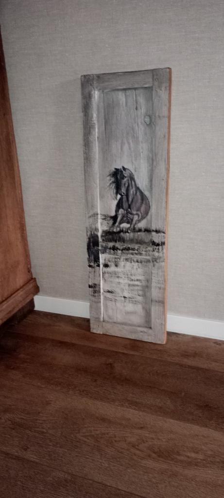 Landelijk Houten Luik met Paard, Ophalen of Verzenden, Zo goed als nieuw