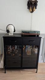Stoere metalen kast – Zwart – 92x82x37 cm, Ophalen, 50 tot 100 cm, Zo goed als nieuw, Metaal