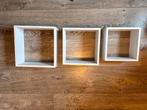 Houten kubussen voor aan de muur, Ophalen of Verzenden, Zo goed als nieuw