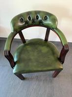 Chesterfield Court chair met vaste poten, Antique Green, Antiek en Kunst, Antiek | Meubels | Stoelen en Banken, Ophalen