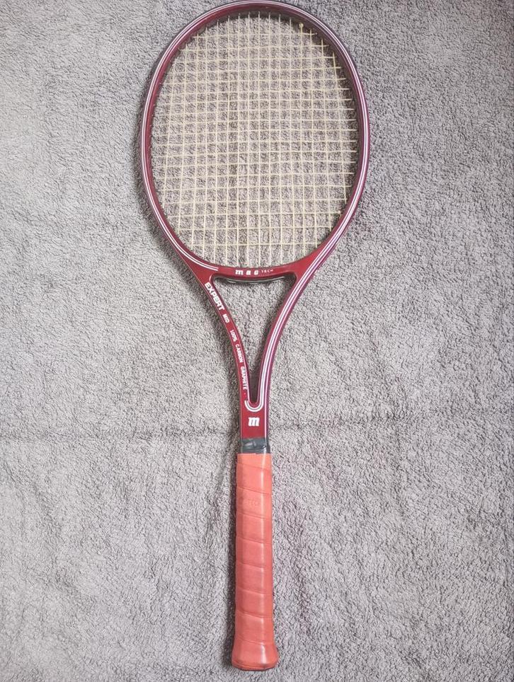 Vintage Graphite Tennisracket M A G Tech Expert Mid, Sport en Fitness, Tennis, Zo goed als nieuw, Racket, Overige merken, Ophalen of Verzenden
