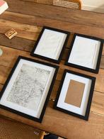 Set van 4 fotolijsten - Zwart, Audio, Tv en Foto, Fotografie | Fotolijsten, Ophalen, Gebruikt