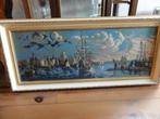 geborduurd schilderij, Antiek en Kunst, Kunst | Schilderijen | Klassiek, Ophalen of Verzenden