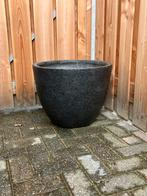 Antracietkleurige bloempot van fiberclay, Ophalen, Minder dan 60 cm, Rond, Zo goed als nieuw