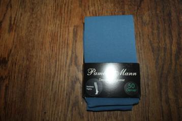 Pamela Mann 3 stuks footless tights blauwe panty mt 36/42 beschikbaar voor biedingen