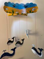 Houten mobiel walvis blauw, Ophalen of Verzenden, Zo goed als nieuw, Overige typen
