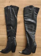 Overknee laarzen cowboy laarzen Mt 40 nieuw, Hoge laarzen, Zwart, Ophalen of Verzenden, Zo goed als nieuw