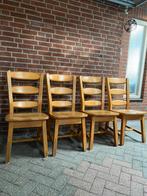 Licht eiken houten eetkamer stoelen, Huis en Inrichting, Ophalen, Gebruikt, Bruin, Vintage