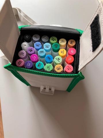 Ohuhu Markers mixed colors 24 stuks - dual tip brush/broad beschikbaar voor biedingen