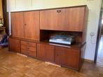 teakhouten jaren 60 wandmeubel , kast, Huis en Inrichting, Kasten | Wandmeubels, Ophalen, Gebruikt, 150 tot 200 cm, Teakhout
