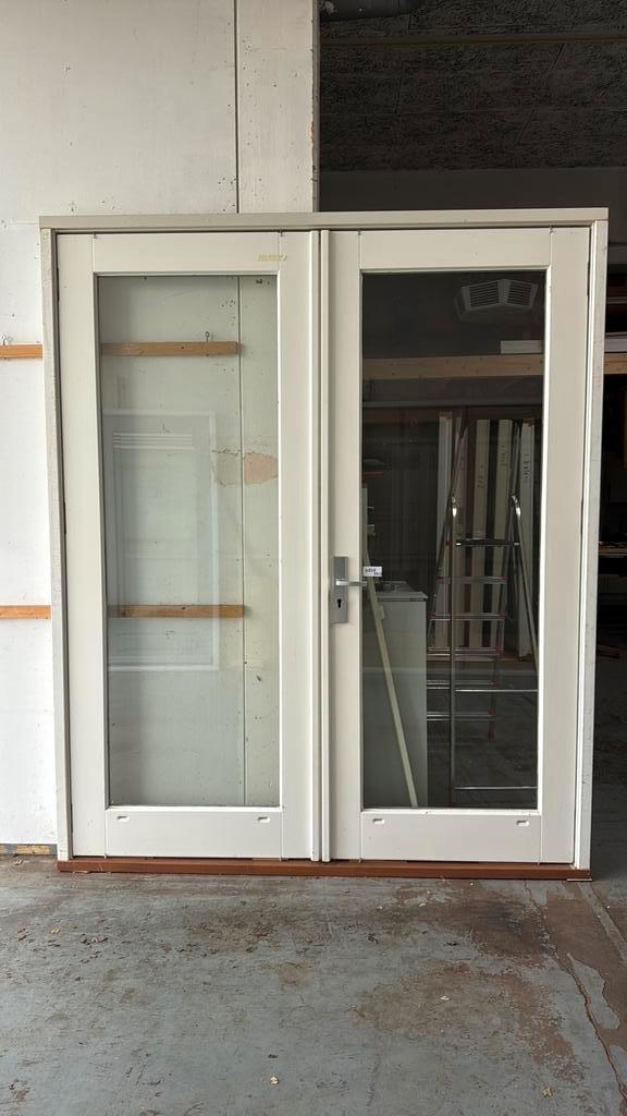 Kozijn incl openslaande tuindeuren, Doe-het-zelf en Verbouw, Kozijnen en Schuifpuien, Zo goed als nieuw, Deurkozijn, Hout, Ophalen