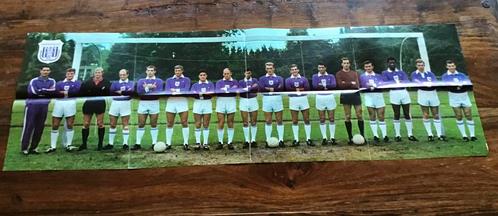Voetbal poster Revu uitklapper Anderlecht ca. jaren ‘60, Verzamelen, Sportartikelen en Voetbal, Gebruikt, Poster, Plaatje of Sticker