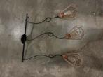 Mooie lamp, ophangbeugel mist, Huis en Inrichting, Lampen | Hanglampen, Ophalen, Gebruikt, Metaal, Minder dan 50 cm