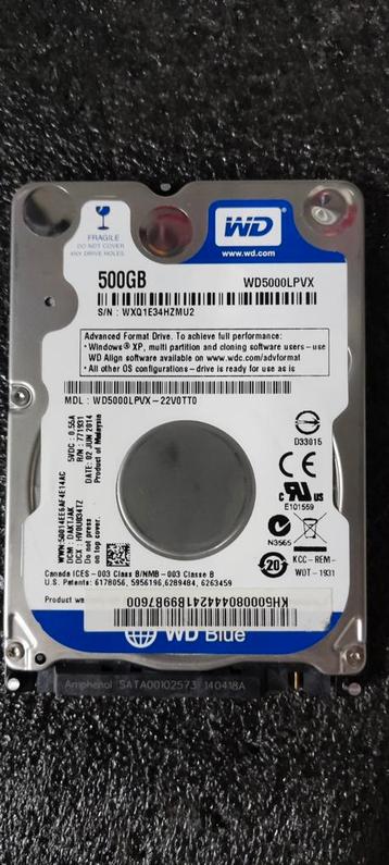 WD 500GB Harddisc 2.5 Inch SATA Past in Eufy Homebase 3 beschikbaar voor biedingen