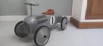Retro vintage zilver grijze metalen loopauto raceauto, Ophalen of Verzenden, Zo goed als nieuw