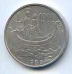 San Marino 1.000 Lire 1989 Twee mensen staand in boot FDC(-), Verzenden, Overige landen, Zilver