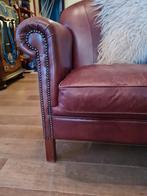 Prachtige tweezits leer cognac kleur, hoffz, Ophalen, Zo goed als nieuw, 200 tot 250 cm, Leer