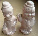 Laurel & Hardy beeldjes, keramiek (24 cm), Antiek en Kunst, Ophalen of Verzenden
