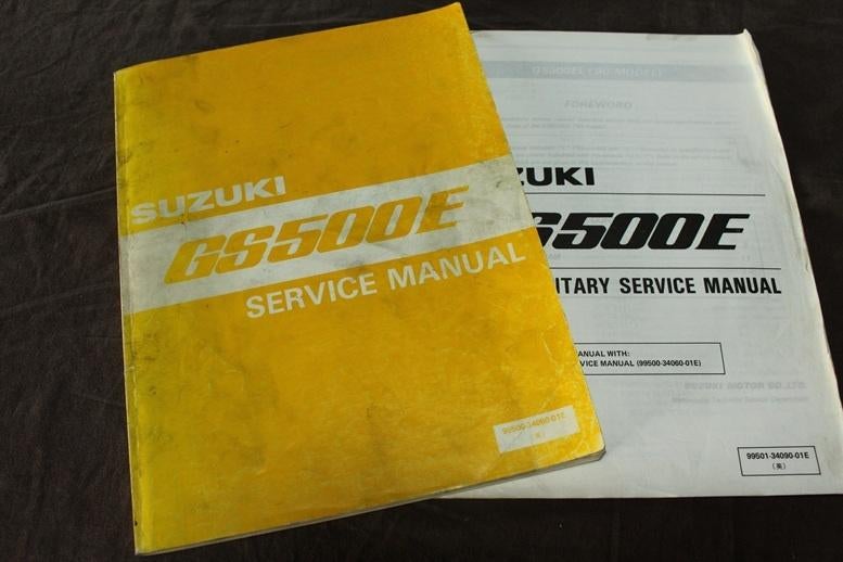 Suzuki GS500 E 1989 / 1990 motorcycle service manual GS 500, Motoren, Ophalen of Verzenden, Suzuki
