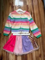 Mark& spencer setje gliter rokje regenboog vest maat 104/110, Kinderen en Baby's, Kinderkleding | Maat 110, Mark& spencer 🇬🇧 uk