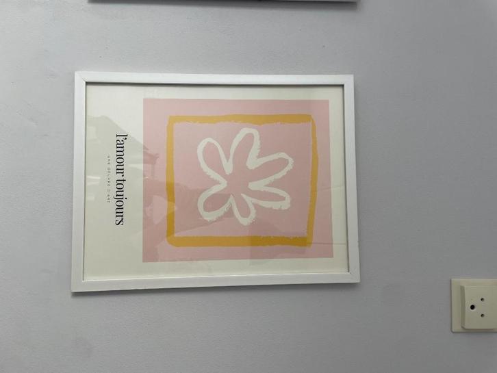 Twee fotolijsten met posters – 3242 cm, op te hangen, Audio, Tv en Foto, Fotografie | Fotolijsten, Zo goed als nieuw, Ophalen