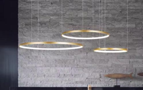 Hanglamp ringen led dimbaar, Huis en Inrichting, Lampen | Hanglampen, Nieuw, 75 cm of meer, Metaal, Ophalen of Verzenden
