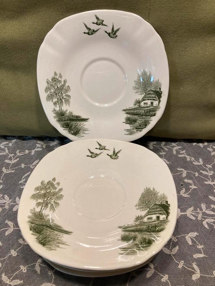 Oude schoteltjes Waterland, Maastricht (091025), Huis en Inrichting, Keuken | Servies, Gebruikt, Kop(pen) en/of Schotel(s), Overige stijlen