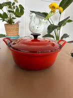 Le Creuset braadpan 28 cm, Ophalen of Verzenden, Gebruikt, Gietijzer, Koekenpan of Braadpan