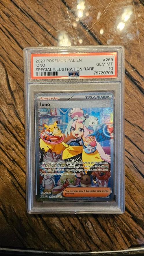 Iono 269 Paldea Evolved PSA 10, Hobby en Vrije tijd, Verzamelkaartspellen | Pokémon, Zo goed als nieuw, Losse kaart, Ophalen