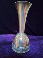 Zilverkleurige Vintage Vaas Pewter Haugrud Noorwegen, Ophalen of Verzenden