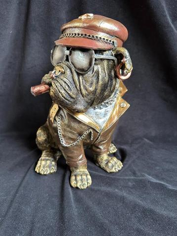 Bulldog gekleed als Gangster , Nieuw. beschikbaar voor biedingen