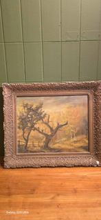 Schilderij H. de Waal – 85  54 cm – prachtig herfstlandscha, Antiek en Kunst, Kunst | Schilderijen | Klassiek, Ophalen