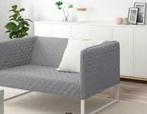 Ikea knopparp bankje licht grijs, Huis en Inrichting, Banken | Bankstellen, Ophalen, Eenpersoons, Zo goed als nieuw, Rechte bank