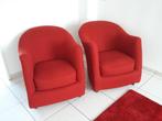 2 rode Gerard van den Berg fauteuils, Huis en Inrichting, Fauteuils, 75 tot 100 cm, Gebruikt, Stof, 75 tot 100 cm