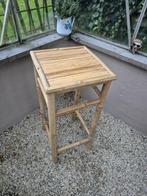 Zo goed als nieuwe bamboe bijzettafel, Huis en Inrichting, Tafels | Bijzettafels, Minder dan 55 cm, Vierkant, Ophalen of Verzenden
