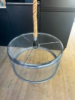 Toffe hanglamp zgan. Touw tbv hangen en stalen washed frame., Ophalen, Zo goed als nieuw