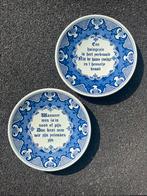 Set van 2 Chemkefa Delfts Blauw porseleinen wandborden, Ophalen of Verzenden